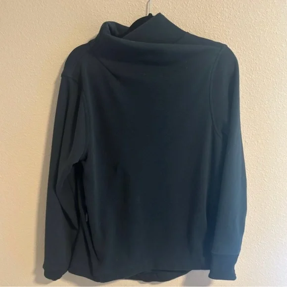 Athleta Cozy Karma Twist Neck Sweatshirt size M cypress color - Picture 4 of 6